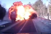 Jeep driver crashes into semi-truck