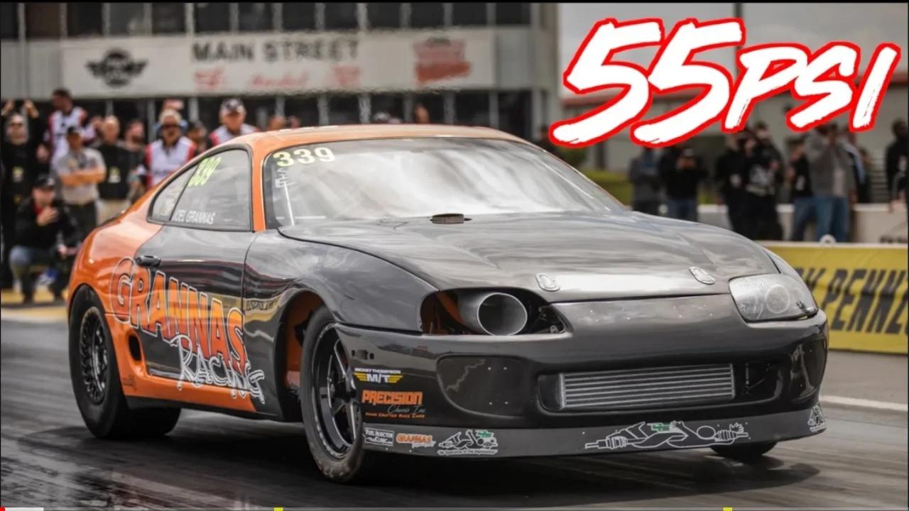 Fastest Stick Shift Toyota Supra EVER! 7's at 200mph - 1647whp on 50psi