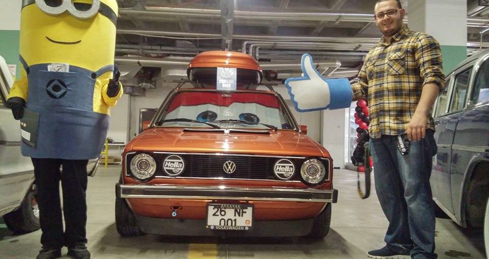 This guy keeps his 83 VW Golf FRESH with Stretching Foil