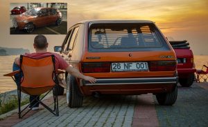 This guy keeps his 83 VW Golf FRESH with Stretching Foil
