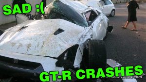 R35 GT-R crashes