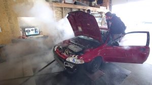 Civic blows on dyno