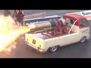 Jet powered vw bus