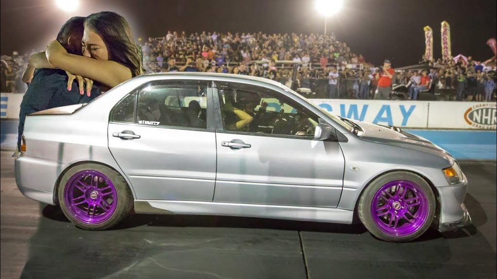 evo lancer drag race Turbo and Stance
