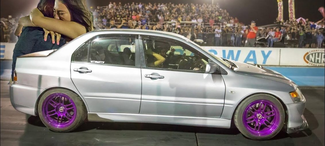 evo lancer drag race