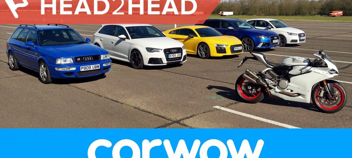 Audi drag race r8 rs3 rs4 s1 rs2
