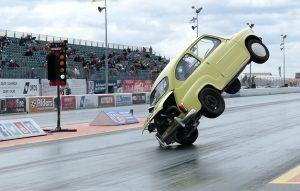 Fiat 500 drag race crash