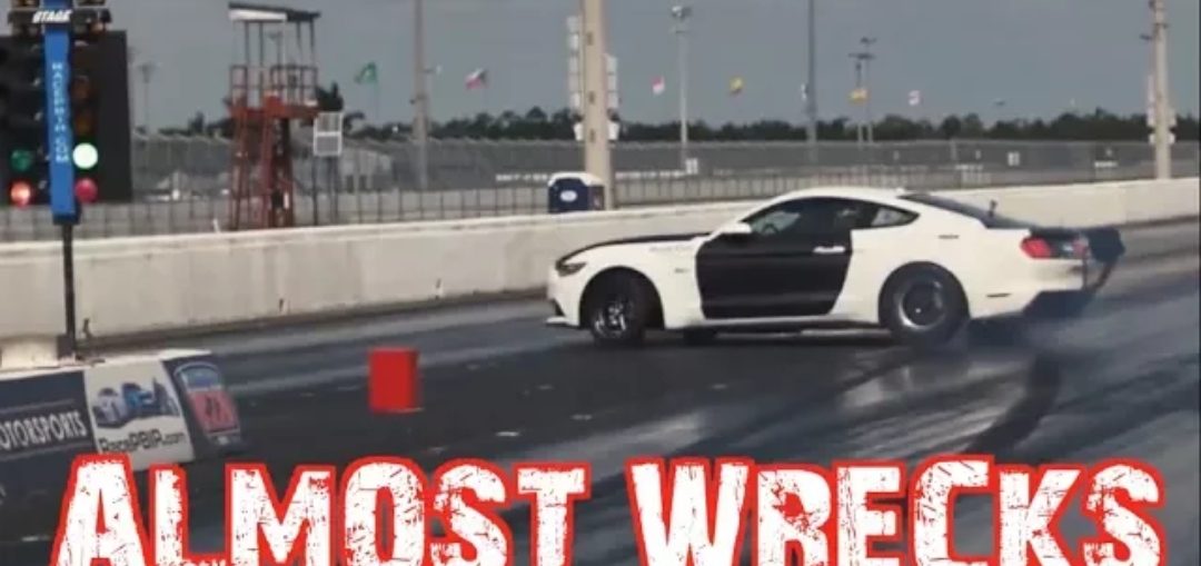 Mustang drag race crash