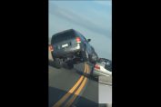 suv vs bmw road rage turns over