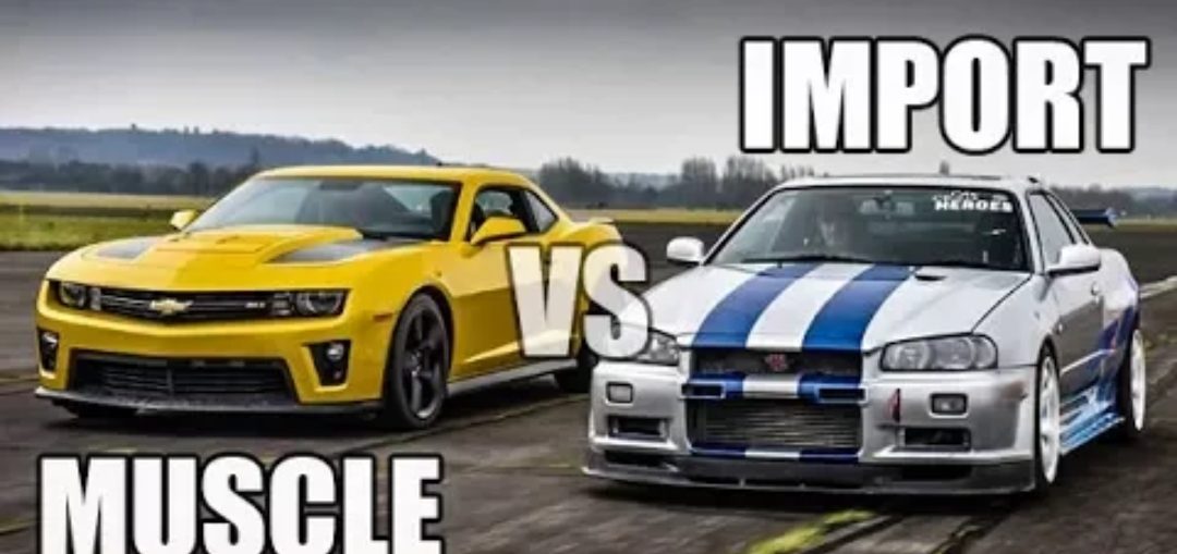 jdm imports vs muscle cars