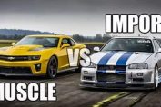 jdm imports vs muscle cars