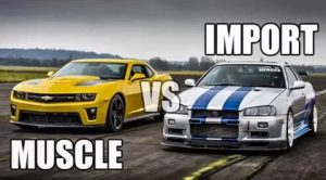 jdm imports vs muscle cars