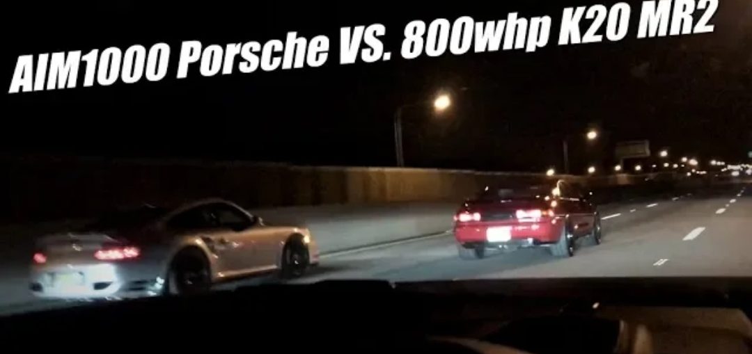 800whp K20 MR2 VS. AIM1000 997TT Porsche