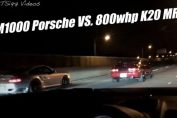 800whp K20 MR2 VS. AIM1000 997TT Porsche