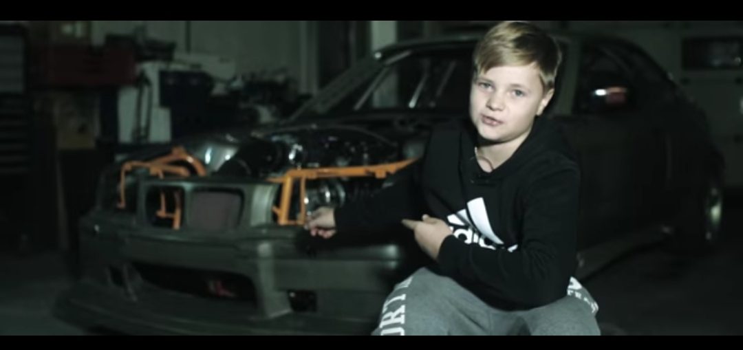 12 years old has an M3 V8 Drift car