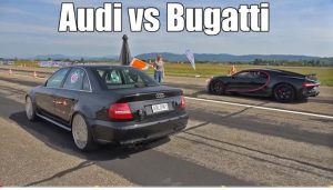 Audi S4 B5 vs 1500HP Bugatti Chiron