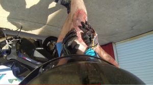 No Gear Sportbike Crash