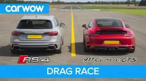 Porsche 911 GTS vs Audi RS4 - DRAG RACE, ROLLING RACE