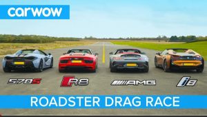 AMG GT C vs Audi R8 vs McLaren 570S vs BMW i8