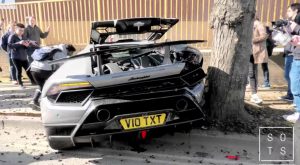 Lamborghini Performante LOSES control and CRASHES into a Tree!