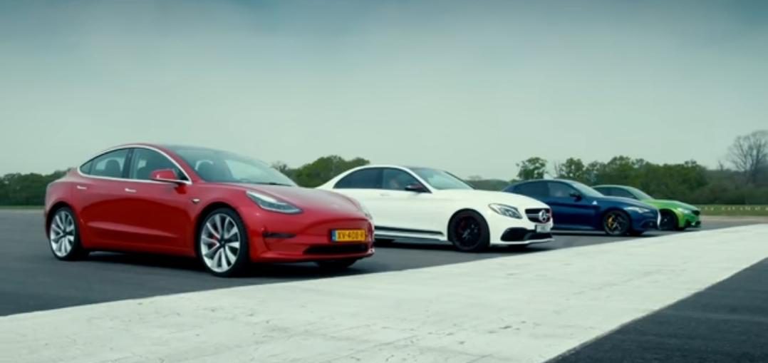 Tesla Model 3 vs Merc-AMG C63 S