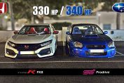 Subaru Impreza STI PPP 18 Honda Civic Type R FK8