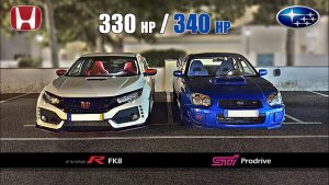Subaru Impreza STI PPP 18 Honda Civic Type R FK8