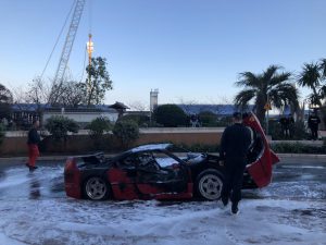 Ferrari F40 lost in Flames in Monaco