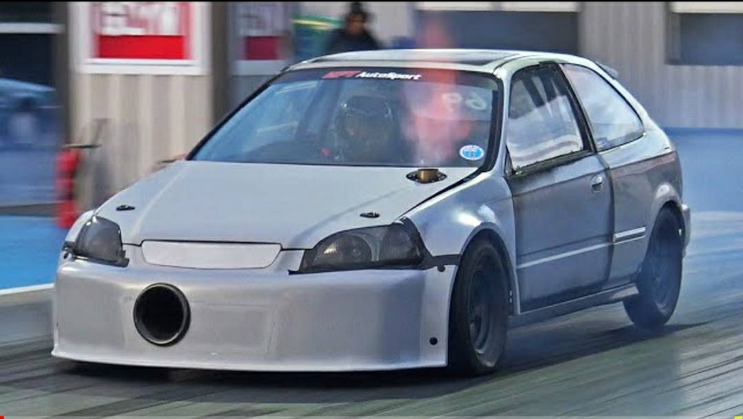 Honda Civic Drag Racing Compilation - Turbo and Stance
