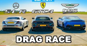 Mercedes SLR McLaren vs Ferrari GTC4 vs Aston DBS: DRAG RACE