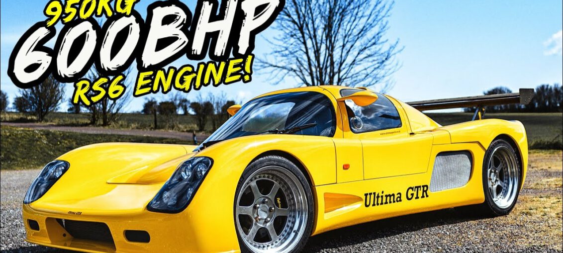 Ultima GTR lightweight supercar powered by twin turbo Audi RS6 V8 engine during road and track driving