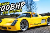 Ultima GTR lightweight supercar powered by twin turbo Audi RS6 V8 engine during road and track driving
