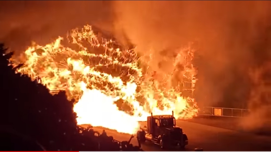Jet Truck (Bob Motz) Catches Wall on Fire at Summit Motorsports Park
