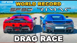 Ferrari SF90 vs new Rimac Nevera