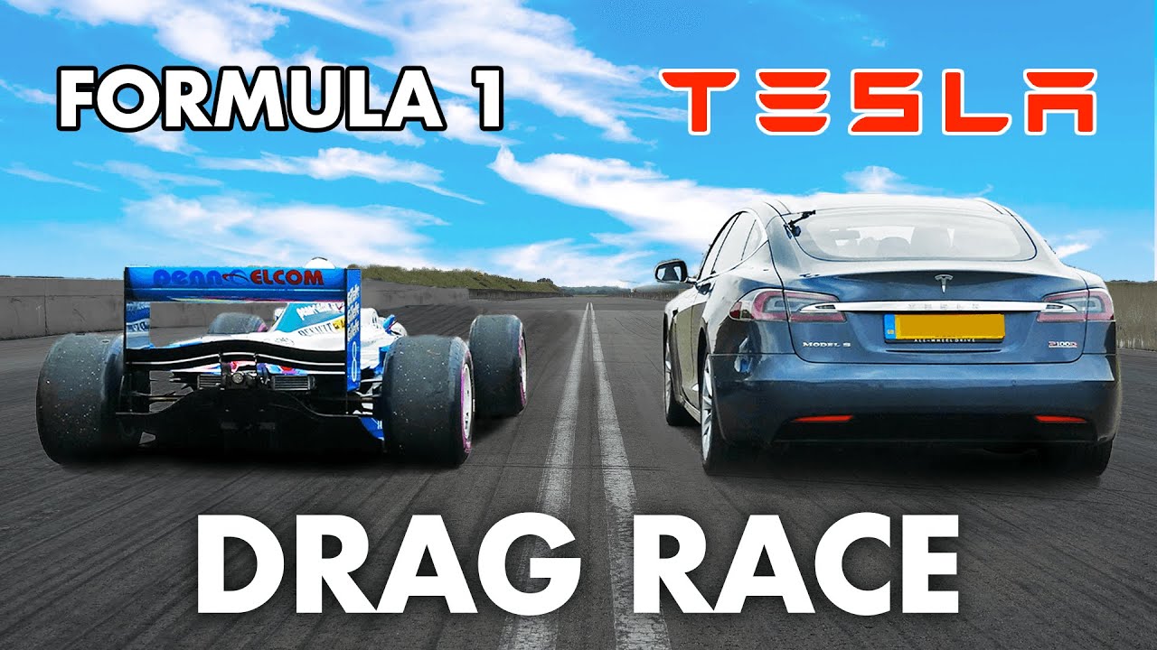 Formula 1 Car vs Tesla Model S | DRAG RACE - Turbo and Stance