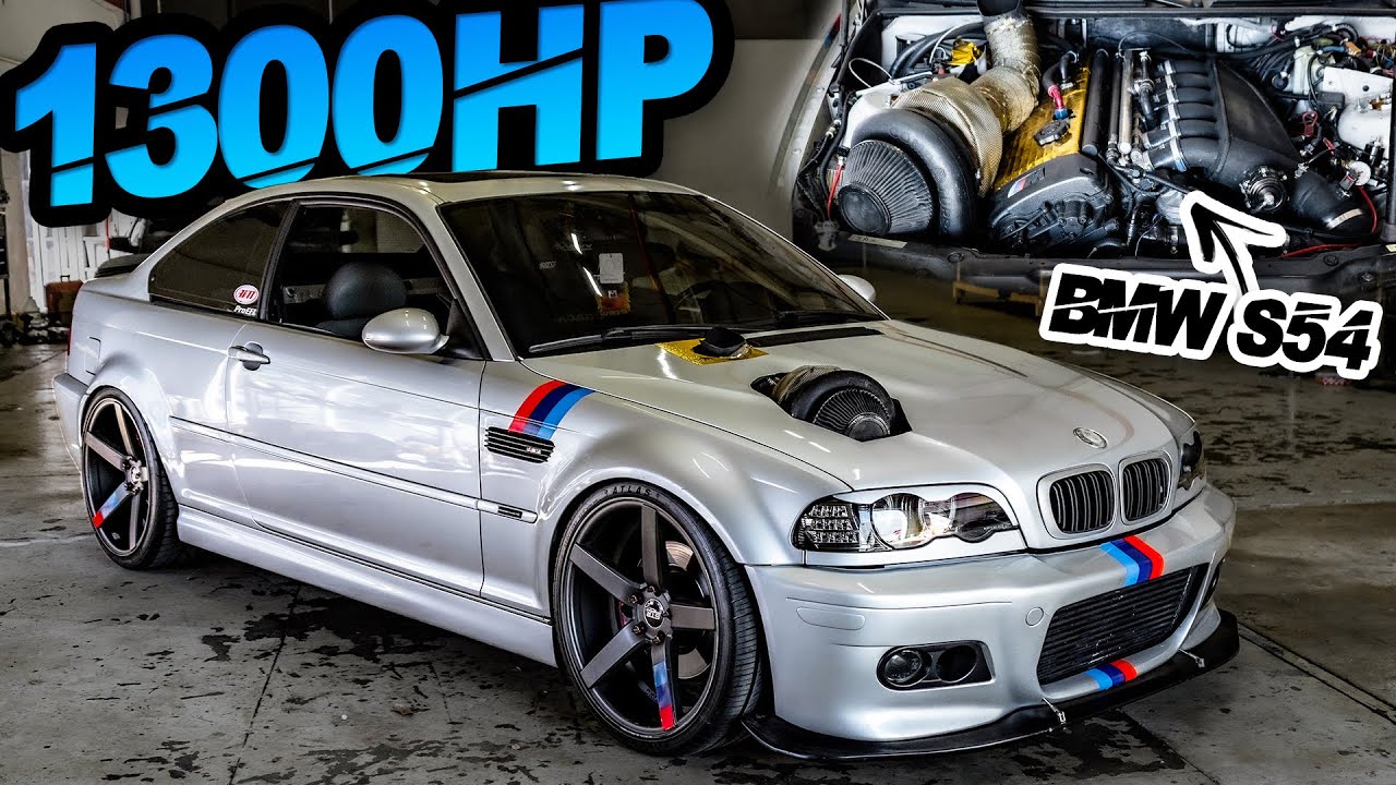 1300HP BMW E46 M3 GIANT TURBO S54 Gettin' ROWDY! + Air Shifted