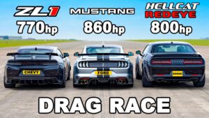 Ford Mustang v Chevy Camaro v Dodge Hellcat Redeye