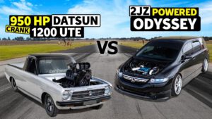 950HP Datsun 1200 UTE races 2JZ Swapped Odyssey