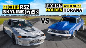 R32 Skyline GT-R vs 1000HP Holden LH Torana