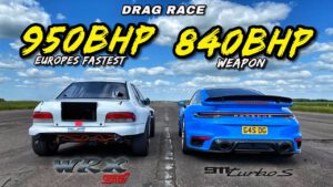 950HP IMPREZA WRX STI v 840HP 911 TURBO S
