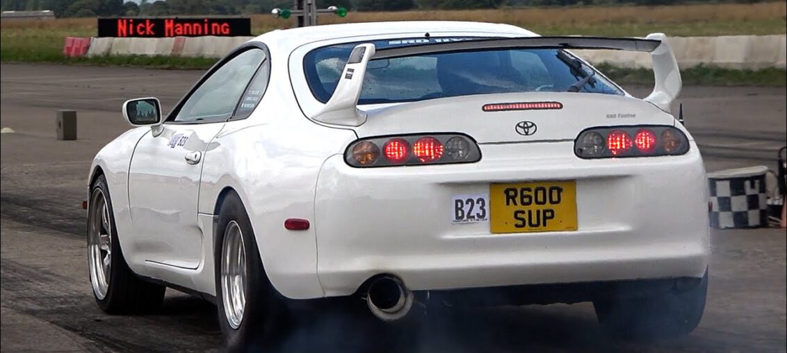 1100Hp Toyota Supra Mk4 Drag Racing! Insane 2Jz Sound! - Turbo And Stance