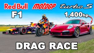 F1 vs Moto GP vs 1400HP Porsche
