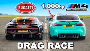 Bugatti Chiron Super Sport v 1000HP BMW M4: