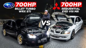 Underground DRAG RACE: Subaru WRX STI vs. Mitsubishi Lancer EVO