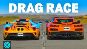 DRAG RACE: Ford GT v Corvette Z06