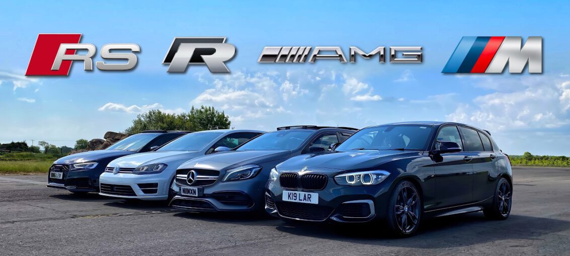 FASTEST TUNED HOT HATCH RS3 v M140i v GOLF R v A45 AMG