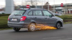 Cars leaving carmeets