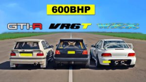 PULSAR GTI-R vs VR6T GOLF 2 vs IMPREZA TYPE RA
