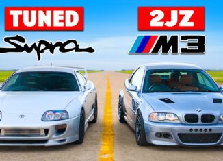Turbo E46 BMW M3 v Tuned Toyota Supra: DRAG RACE