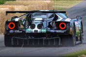 Ford GT LM GTE racecar accelerating on track during endurance racing event